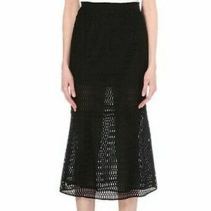 Sandro Black Mesh Midi